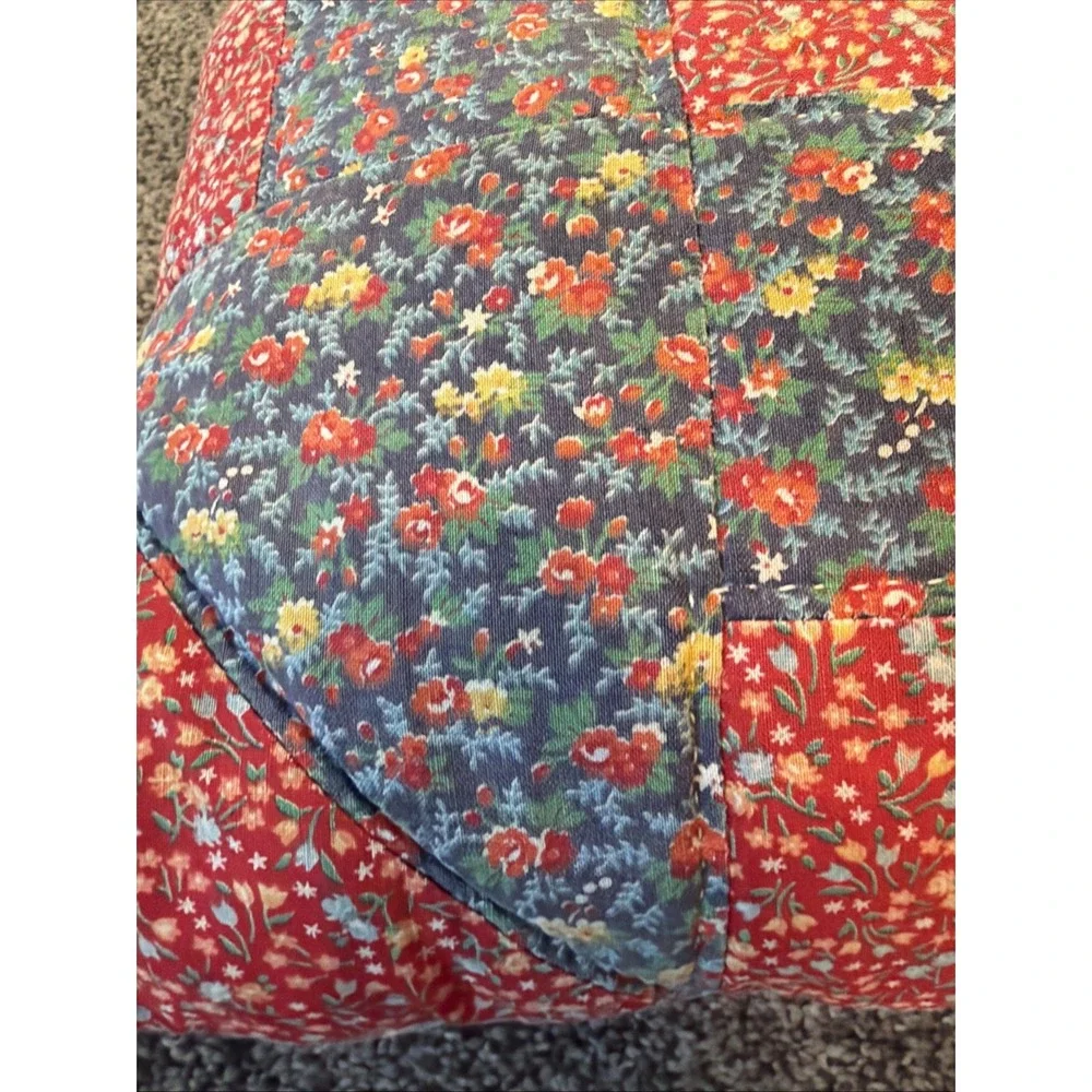 Vtg Quilt Square Homemade Pillow 14